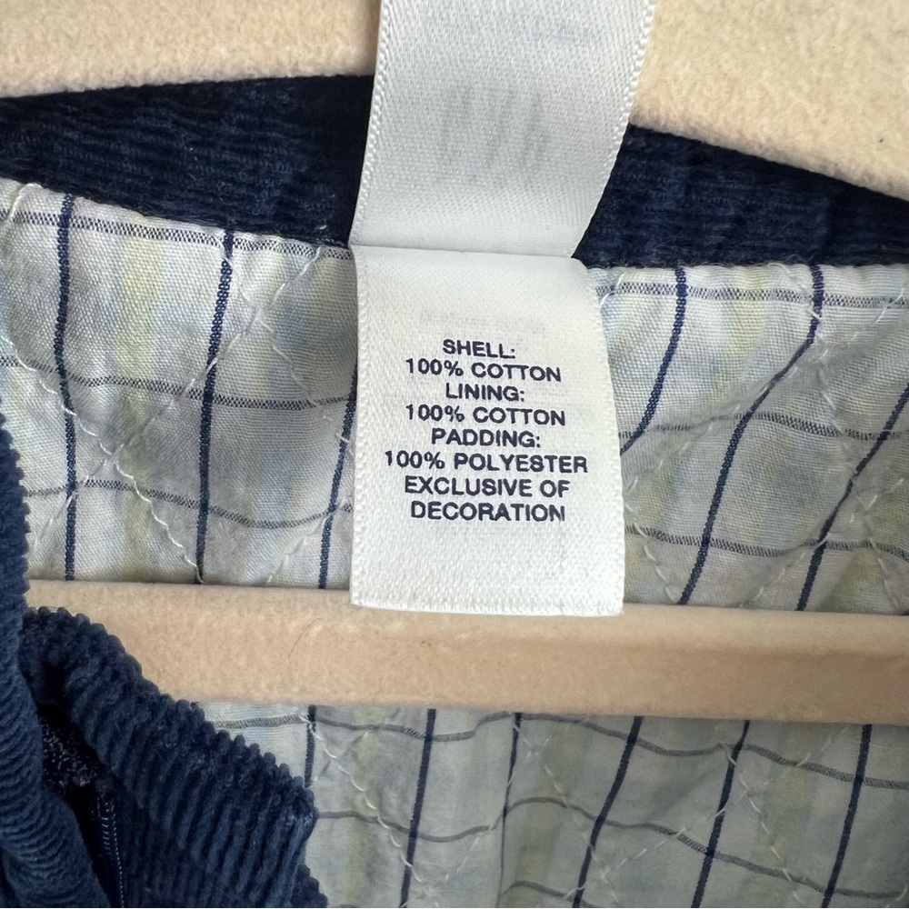Baby GAP Corduroy Navy Blue Zip-Up Coat 3-6 Months - Picture 5 of 6